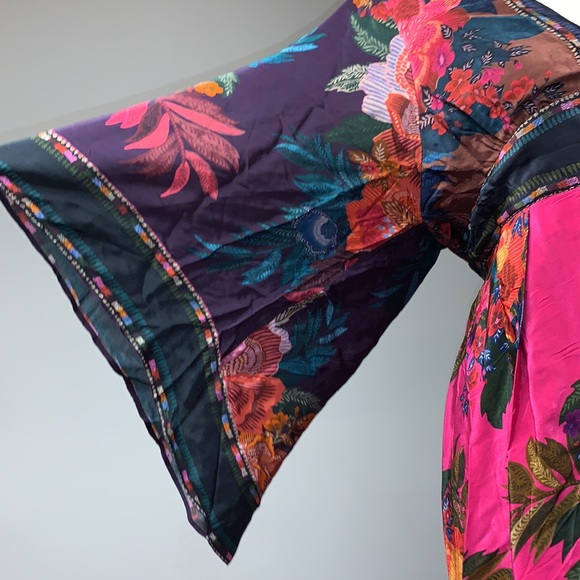 Farm Rio Flower Scarves Maxi Dress Small - Picture 4 of 13